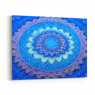 Obraz abstraktní modrá mandala