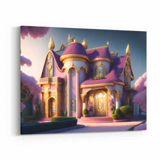 Obraz růžová fantasy vila