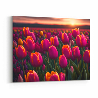 Obraz tulipánové pole