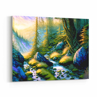 Obraz hory a lesy