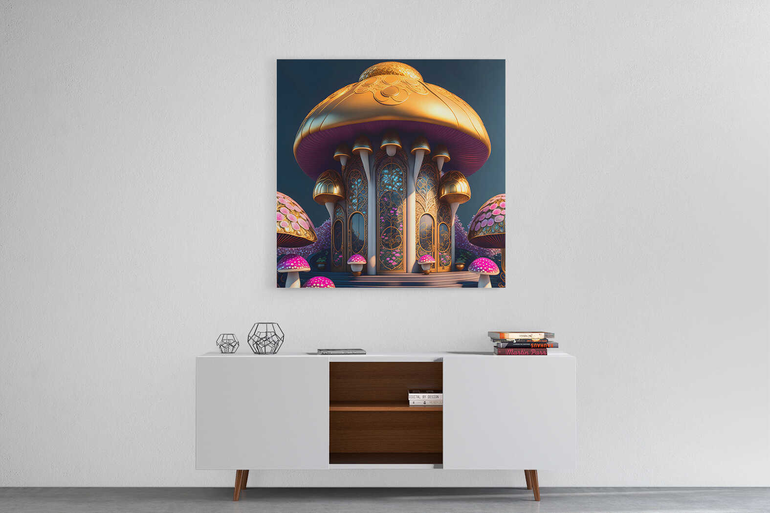 Obraz domek ve tvaru houby