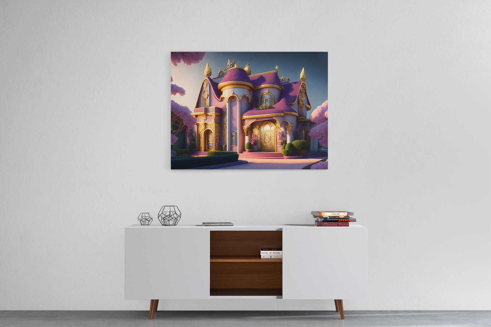 Obraz růžová fantasy vila