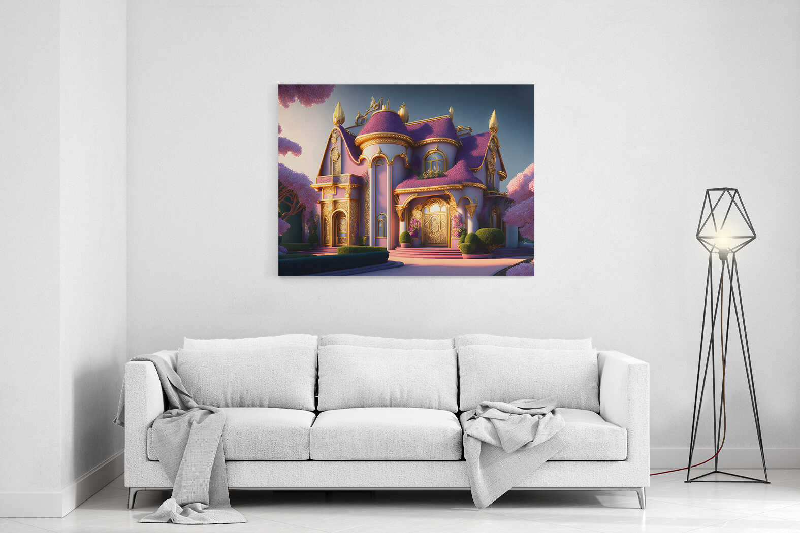 Obraz růžová fantasy vila