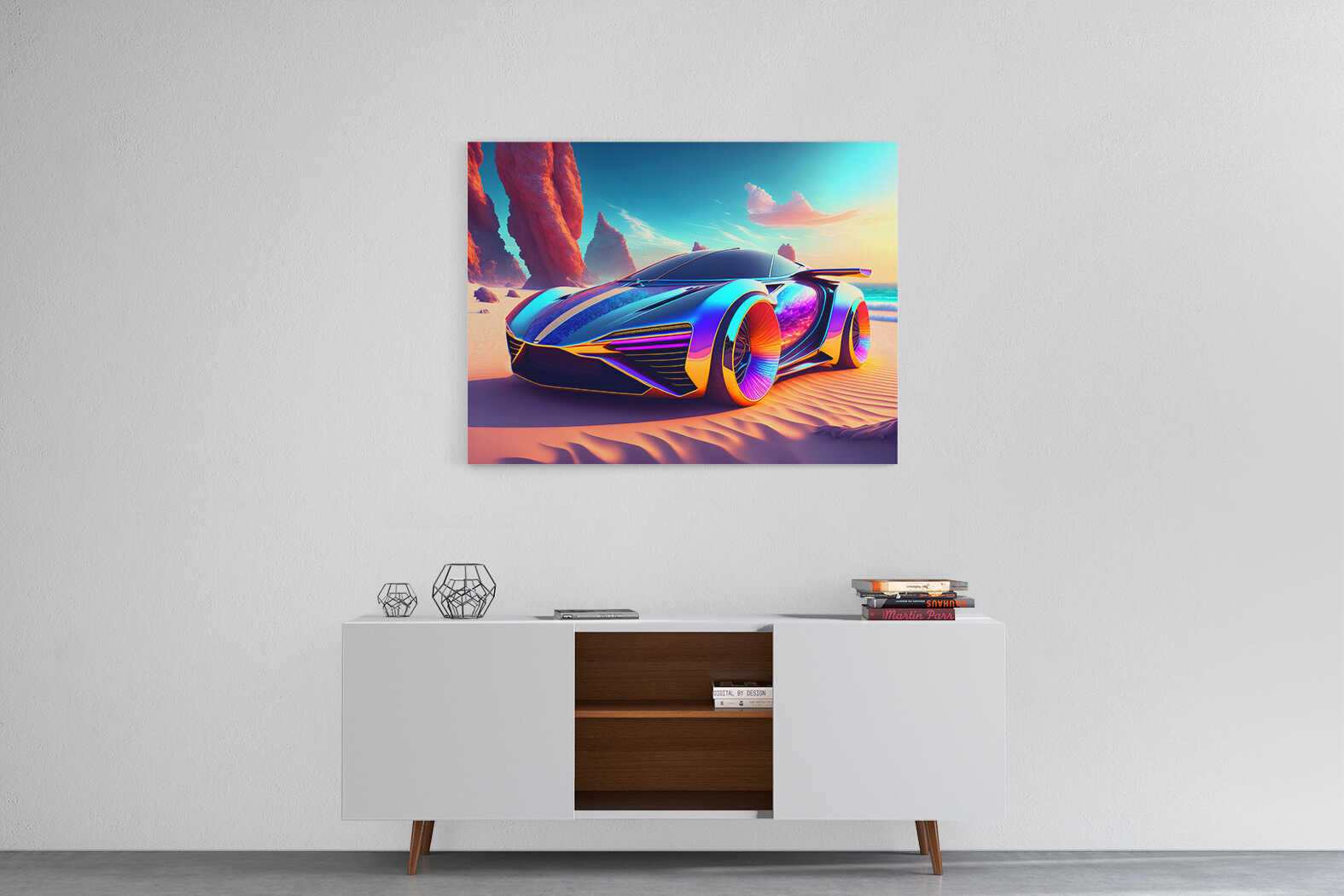 Obraz ultra moderní auto na pláži